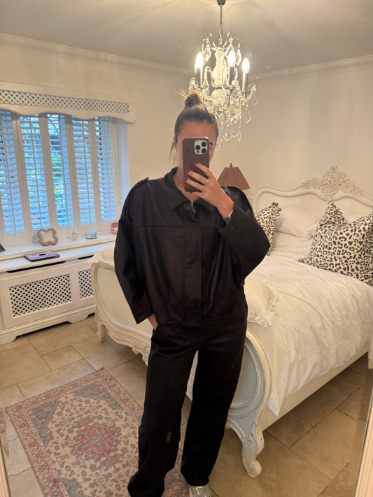 Brown Suede viral jacket co ord 🍫