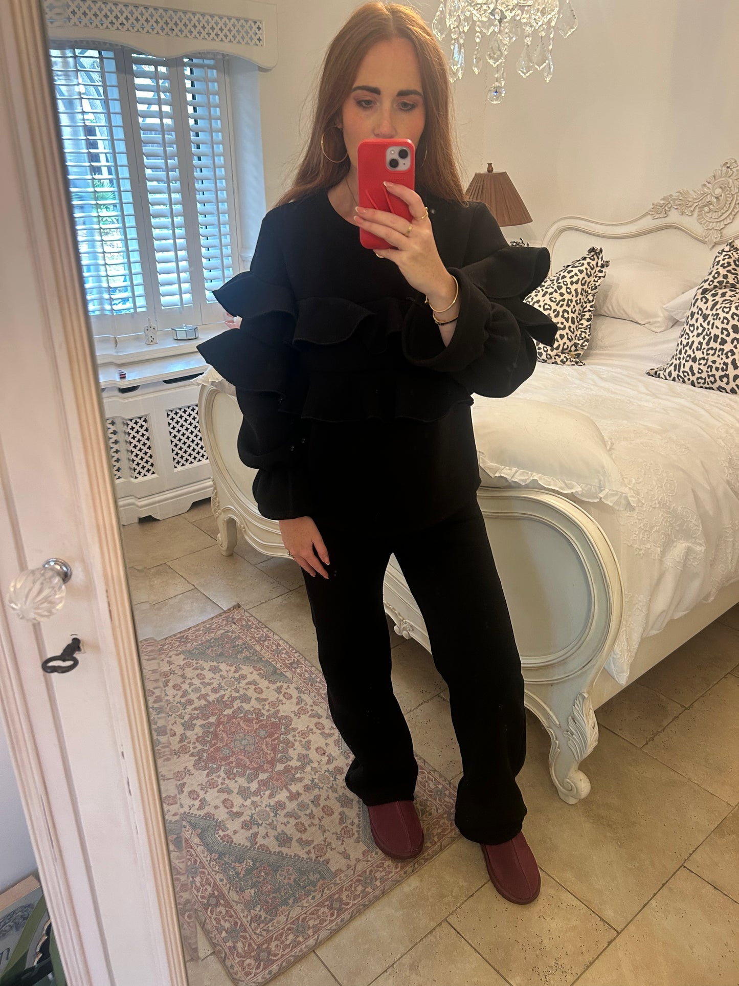 Black frill tracksuit 🖤