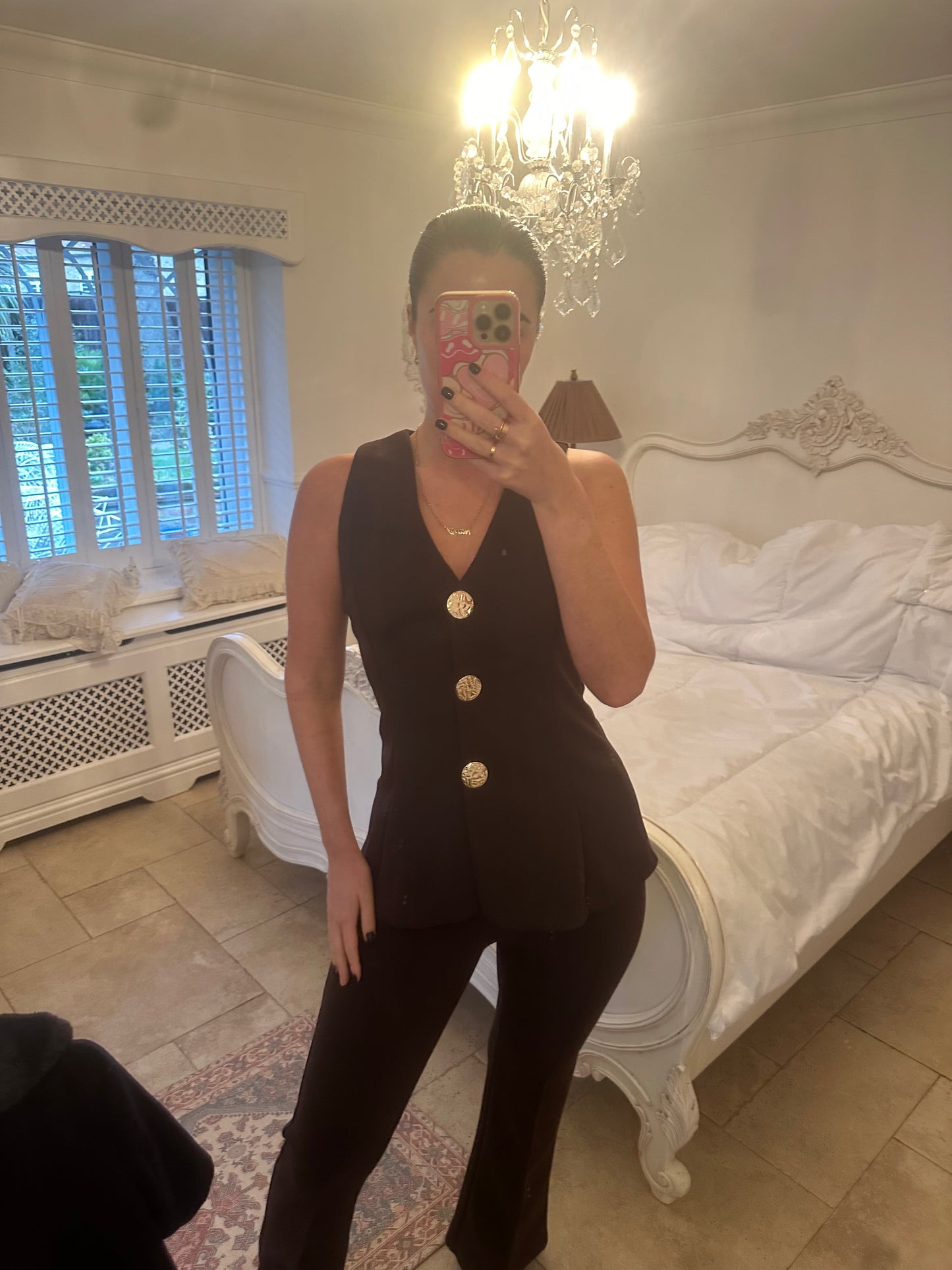 Chocolate waistcoat co ord sculpt fit